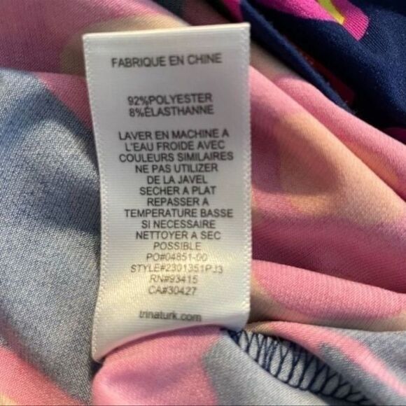 Trina Turk Juju Bright Multicolor Floral Halter A-line Mini Shift Dress Size S - Picture 12 of 12